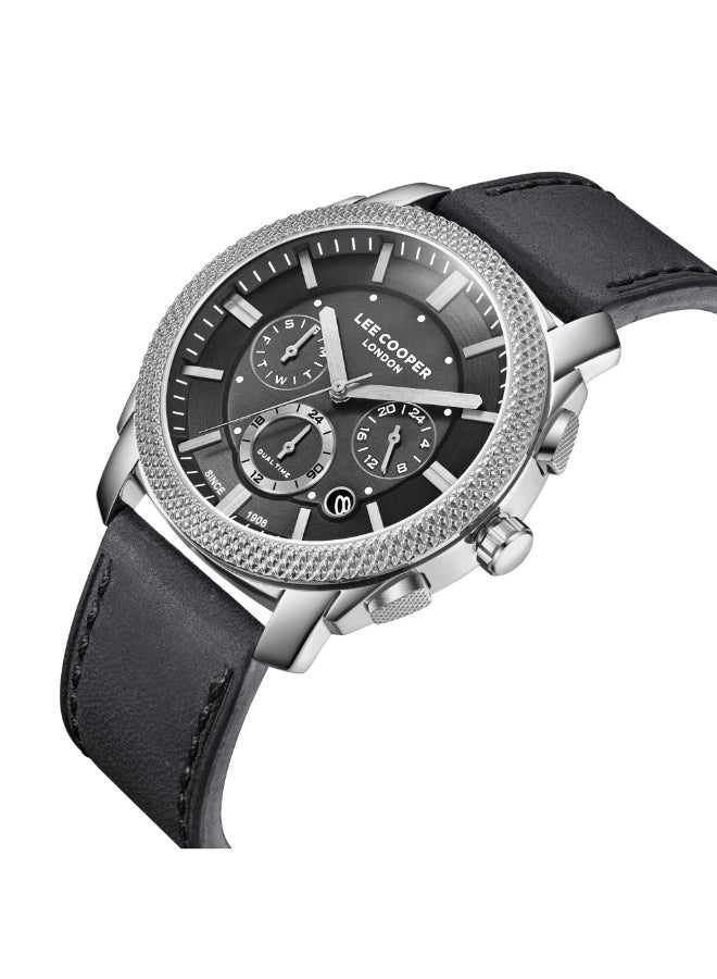 Lee Cooper ساعة متعددة الوظائف للرجال من الجلد LC08178.399 - 42 مم - Image 2