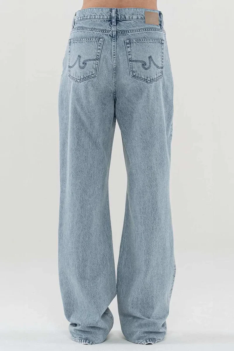 Ag Jeans Tailored Straight-Leg Mid-Wash Jeans