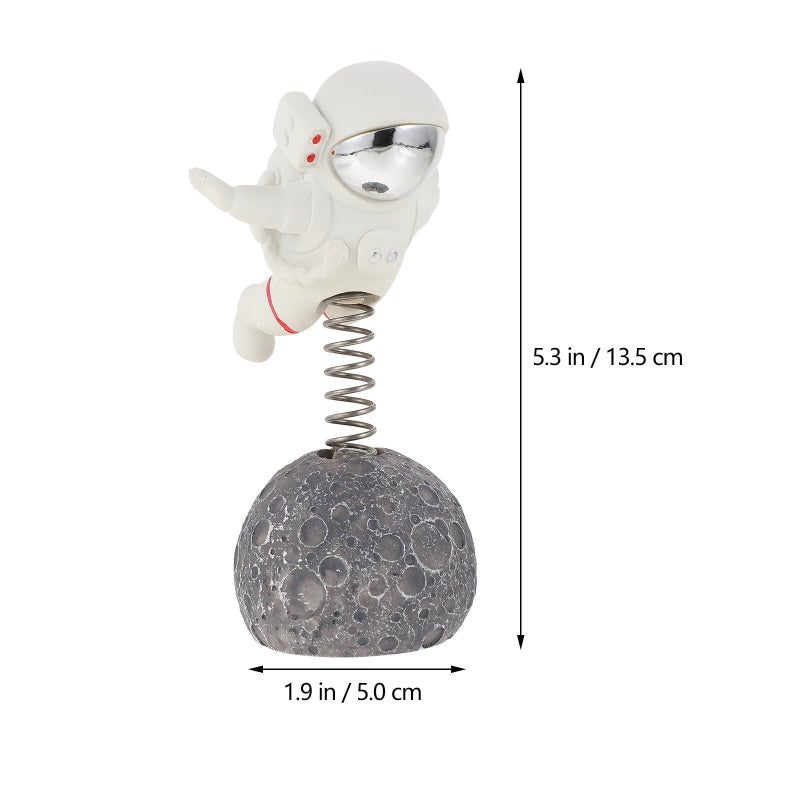 Creative Astronaut Figurine Resin Silver Car Ornament Home Desktop Accent Decor - Image 3
