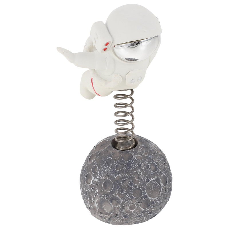 Creative Astronaut Figurine Resin Silver Car Ornament Home Desktop Accent Decor - Image 2