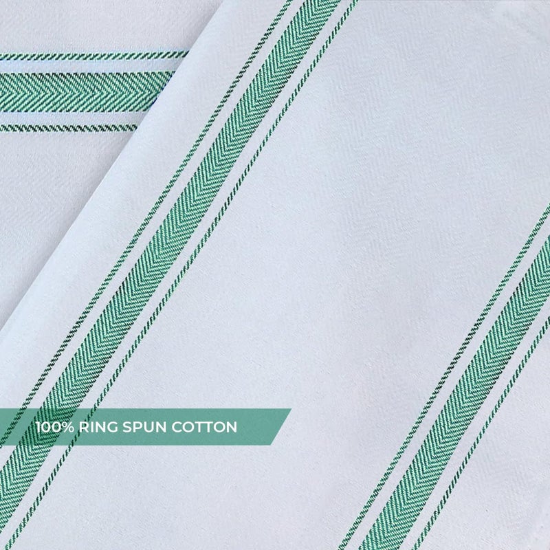 Avalon Kitchen Dish Towels Set (Value Pack Of 30) Size 15X25 Inch  100% Cotton Soft & Absorbent Linen Kitchen Towels  Tea Towels  Reusable Cleaning Cloths For Household Cleaning (Green) - Image 5