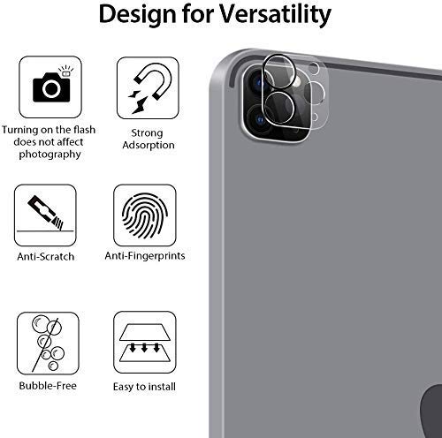 Oaky Camera Lens Protector Compatible with iPad Pro 12.9 2020-2021 4th-5th Gen. Anti-Fingerprint - Anti-Scratch Camera Lens Guard Tempered Glass for iPad Pro 12.9 inch - Image 2