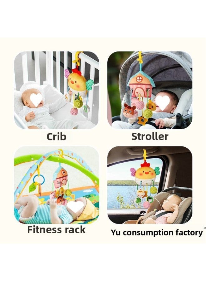 Baby Stroller Pendant Toy Rattle Baby Bed Bell Can Clip Newborn Car Wind Chime Comfort Safety Seat-Color:【cute Chicken + Cute Elephant】 Comes With A Powerful Clip 【baby Soothing Artifact】 - Image 5