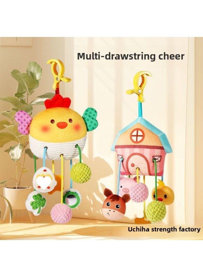 Baby Stroller Pendant Toy Rattle Baby Bed Bell Can Clip Newborn Car Wind Chime Comfort Safety Seat-Color:【cute Chicken + Cute Elephant】 Comes With A Powerful Clip 【baby Soothing Artifact】 - Image 2