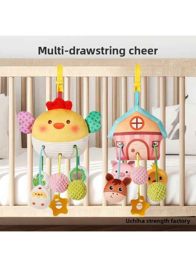 Baby Stroller Pendant Toy Rattle Baby Bed Bell Can Clip Newborn Car Wind Chime Comfort Safety Seat-Color:【cute Chicken + Cute Elephant】 Comes With A Powerful Clip 【baby Soothing Artifact】 - Image 3