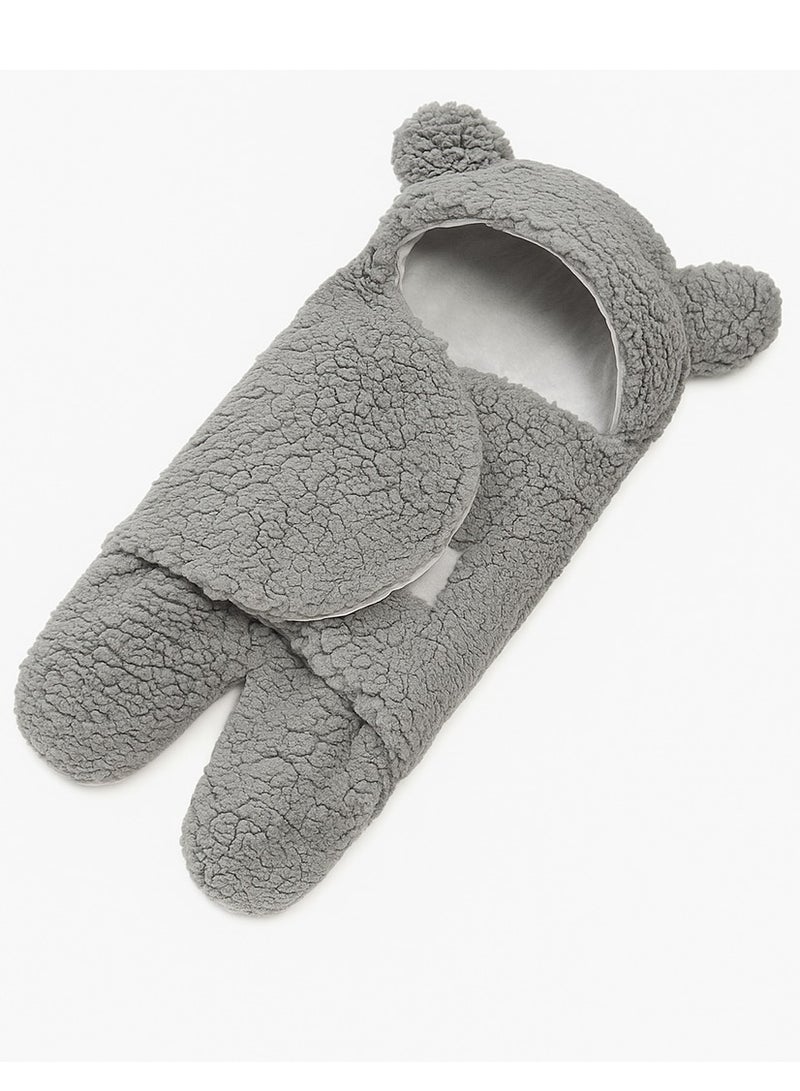 Y&D Grey 1-Piece Soft Baby Swaddling Baby Swaddle Wrap, 0-3 Months, 100% Breathable Cotton Swaddlers Sleep Sack with Adjustable Wings for Baby Boys and Baby Girls - Image 2