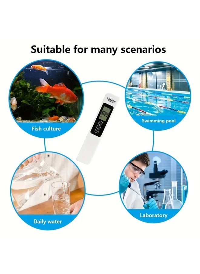 Yellow PH TDS Water Tester Digital Display 0 14 PH Meter 0 9999ppm PPM Water Quality Detection Pen - Image 5