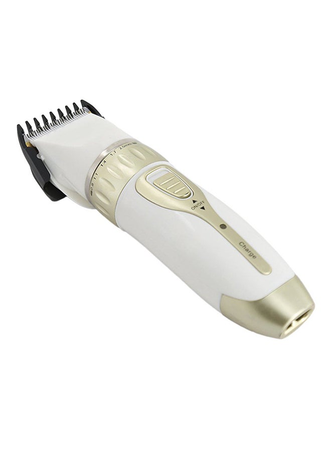 NIBEMINENT Electric Hair Trimmer Tool White/Black/Gold 18.5 x 4.5cm - Image 3