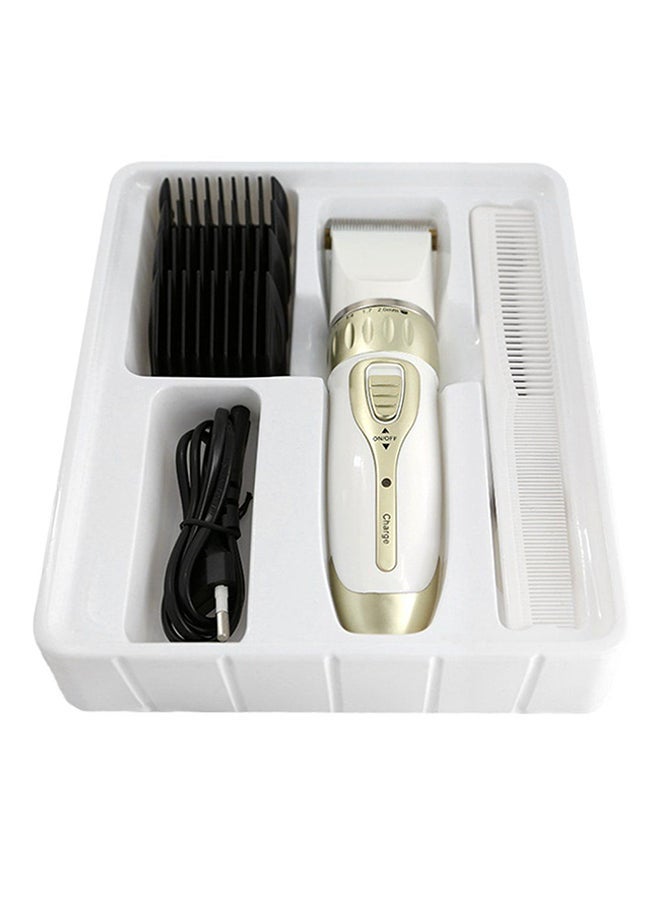 NIBEMINENT Electric Hair Trimmer Tool White/Black/Gold 18.5 x 4.5cm - Image 5