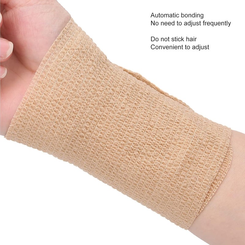 klarako Self Adherent Bandage, Breathable Non Woven Flexible Cohesive Tape Wrap, Athletic Elastic Stretch Bandage for Sports(10cm*4.5m) - Image 2