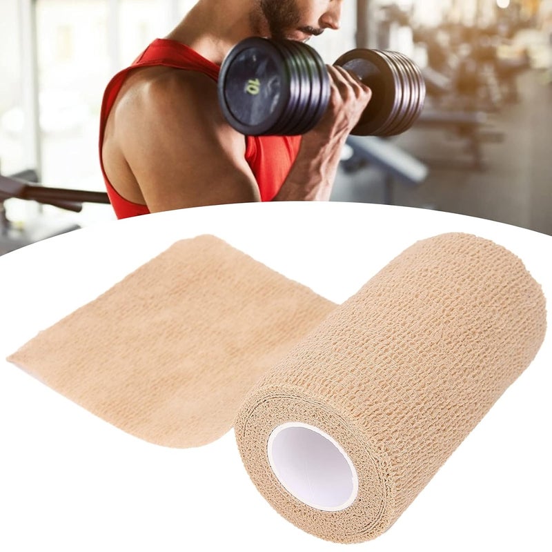 klarako Self Adherent Bandage, Breathable Non Woven Flexible Cohesive Tape Wrap, Athletic Elastic Stretch Bandage for Sports(10cm*4.5m) - Image 1