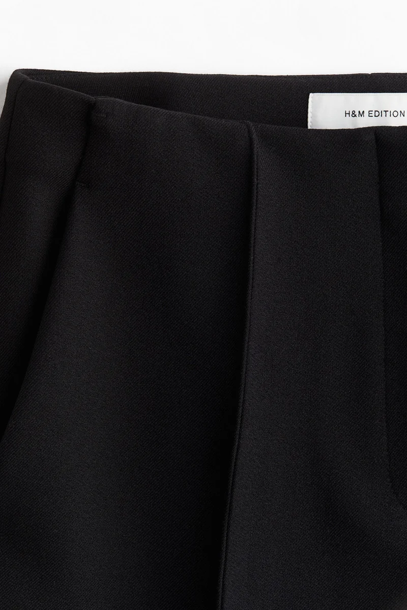 H&M Flared slit-hem twill trousers