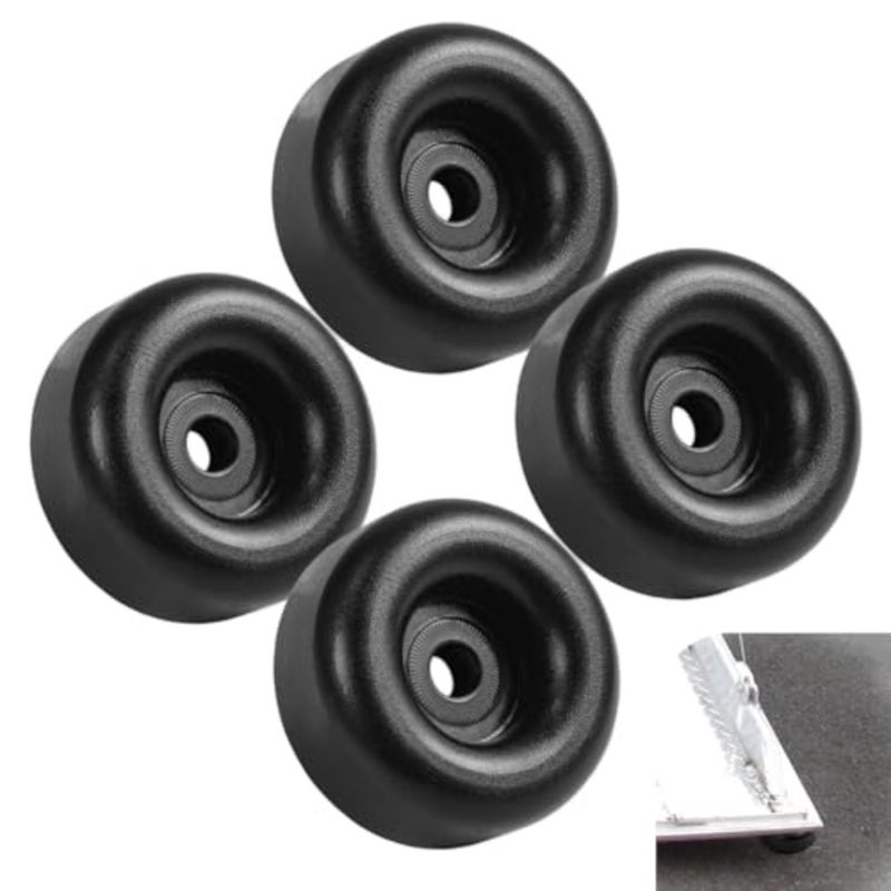 4 PCS Trailer Door Bumper Stop, 2.5" Bumper Shock Absorber Pad, Round Rubber Sound Insulation Buffer Protection Pad with 7/16" Hole, for Truck, Cargo, RV Doors Black - Image 1