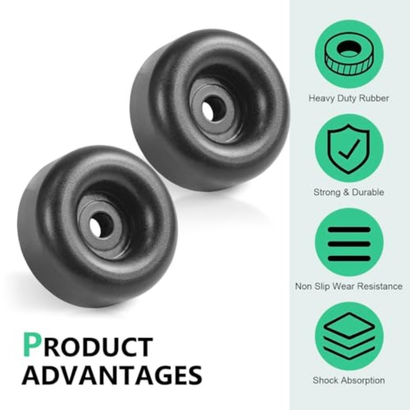 4 PCS Trailer Door Bumper Stop, 2.5" Bumper Shock Absorber Pad, Round Rubber Sound Insulation Buffer Protection Pad with 7/16" Hole, for Truck, Cargo, RV Doors Black - Image 4
