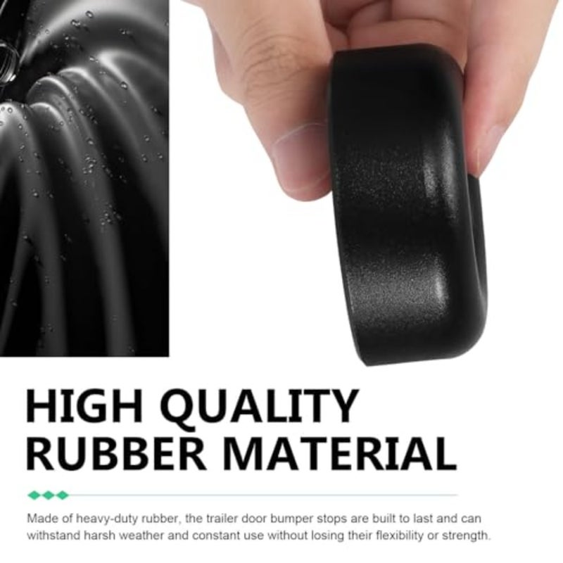4 PCS Trailer Door Bumper Stop, 2.5" Bumper Shock Absorber Pad, Round Rubber Sound Insulation Buffer Protection Pad with 7/16" Hole, for Truck, Cargo, RV Doors Black - Image 5