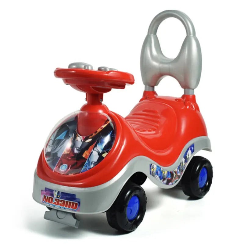 Ultraman Children's Ride-on Push Car Toy – أحمر