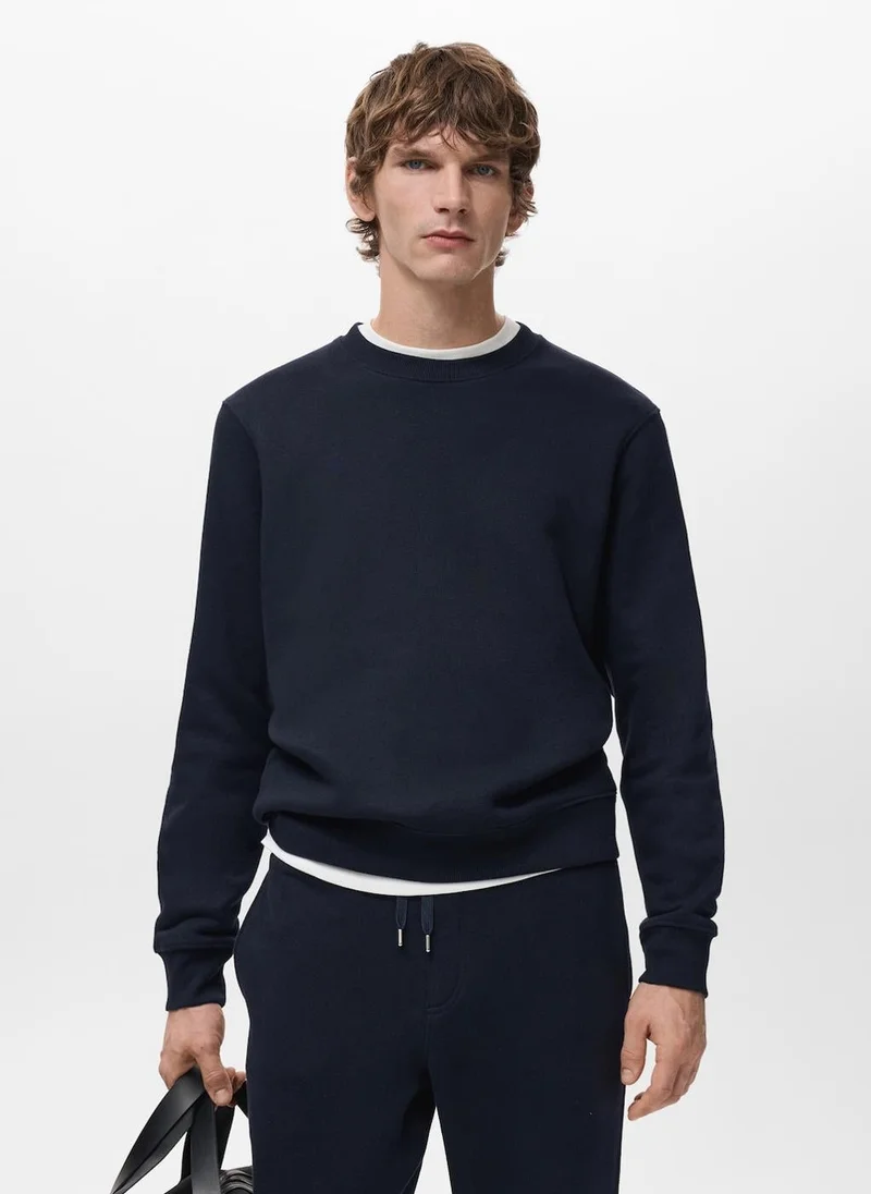 Mango Man Regular-fit cotton sweatshirt
