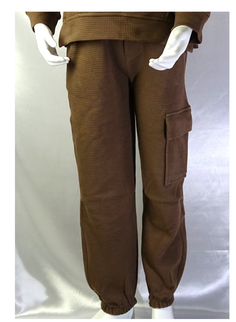 شلــــتر صناعة تركية فاخرة؛ طقم بنات مكون من قطعتين سويت شيرت و بنطلون قماش من مجموعة شلتر 35652 - Image 4