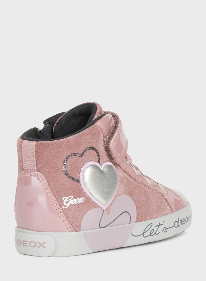 GEOX Kids Kilwi Velcro High Top Sneaker for Women Best Price Oman