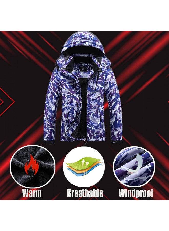 MOERDENG MOERDENG Women's Waterproof Ski Jacket Warm Winter Coat Outdoor Windbreaker Hiking Snowboarding Jacket  - Image 4