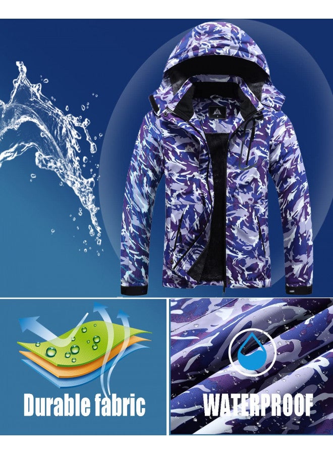 MOERDENG MOERDENG Women's Waterproof Ski Jacket Warm Winter Coat Outdoor Windbreaker Hiking Snowboarding Jacket  - Image 3