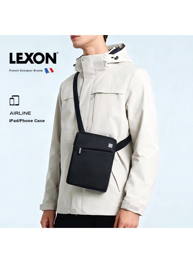 Lexon Men's Crossbody Bag Single Shoulder Casual Sports Small Backpack Simple Commuter Phone Bag Dark Blue - Image 1
