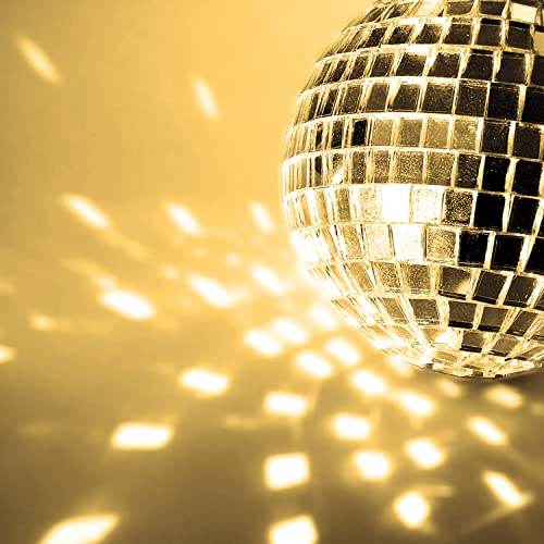 PP OPOUNT 2360 Pieces Self Adhesive Mosaic Tiles, Gold Disco Tiles, Square Glass Mosaic Mirror for Craft Decoration, DIY Disco Ball, Vase, Photo Frame (5 x 5 mm) - Image 2