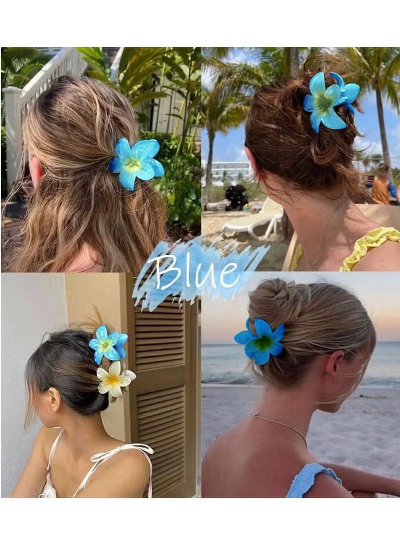 Generic 3 Pcs Flower Hair Clip, Strong Hold Nonslip Hair Clips, Hair Accessories for Holiday Gifts Accessory For Women Ponytails (Yellow+Blue+Pink)  - Image 5