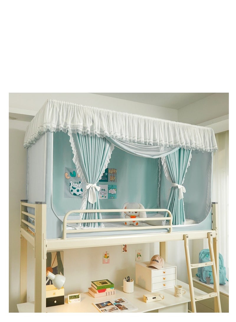 73Hours Bed Canopy Tents Curtain Blackout Curtain Single Bed Tent Curtain Student Shading Cloth Bed Canopy Mosquito Net Student Sleep Privacy Protection - Image 1