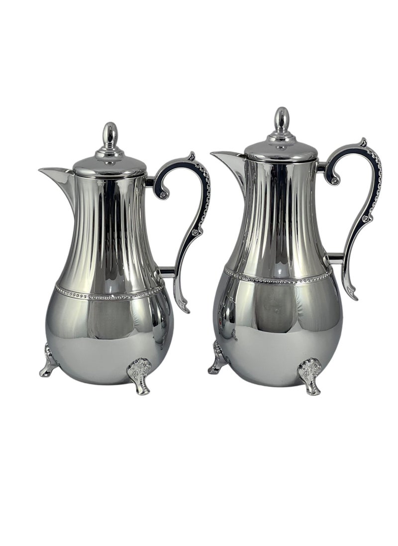 Home Maker Flask 0.75L/1L 2-Piece Set - Stainless Steel Silver  - Image 3