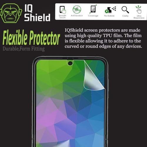 IQShield 2 Pack Screen Protector with Samsung Galaxy Z Flip 3 5G (Not Glass) Easy Install Ultra Thin Smudge Resistant Anti-Scratch Anti-Bubble Clear TPU Film - Image 3
