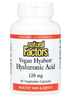Vegan Hyabest Hyaluronic Acid 120 mg 60 Vegetarian Capsules