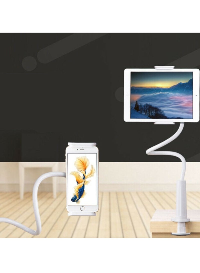 360 Degree Rotating Mobile Phone Tablet Universal Lazy Holder White - Image 1