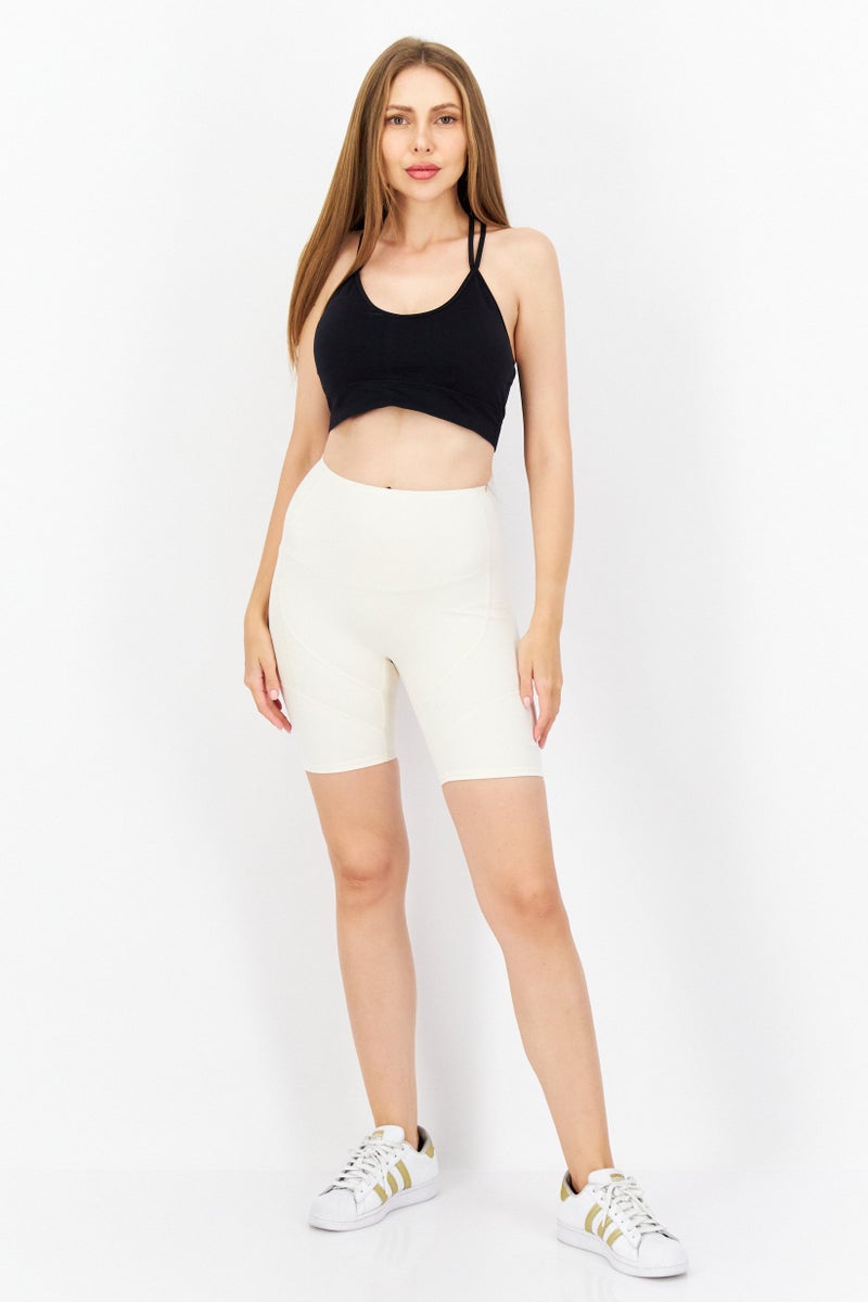 adidas Originals Adidas Originals x Parley Women Tight Fit High Rise Outdoor Bike Shorts, Cream - Image 4