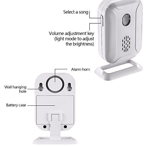 HENDUN Motion Sensor Door Bells Chimes for Business, Bed and Fall Sensing,Door Buzzer, Commercial Wireless Security Storefront Bell, Body Motion Sensor Alarm with Remote - Image 5