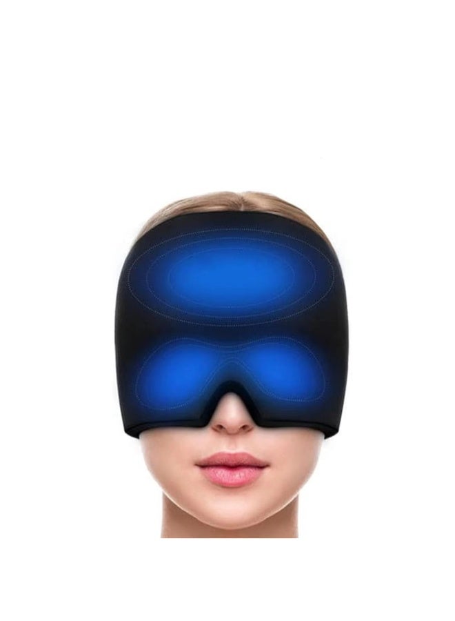 Generic Migraine Ice Head Wrap – Form-Fitting Cold Therapy Cap for Headache, Tension, Sinus & Stress Relief – Reusable Gel Compress Hat Mask  - Image 2
