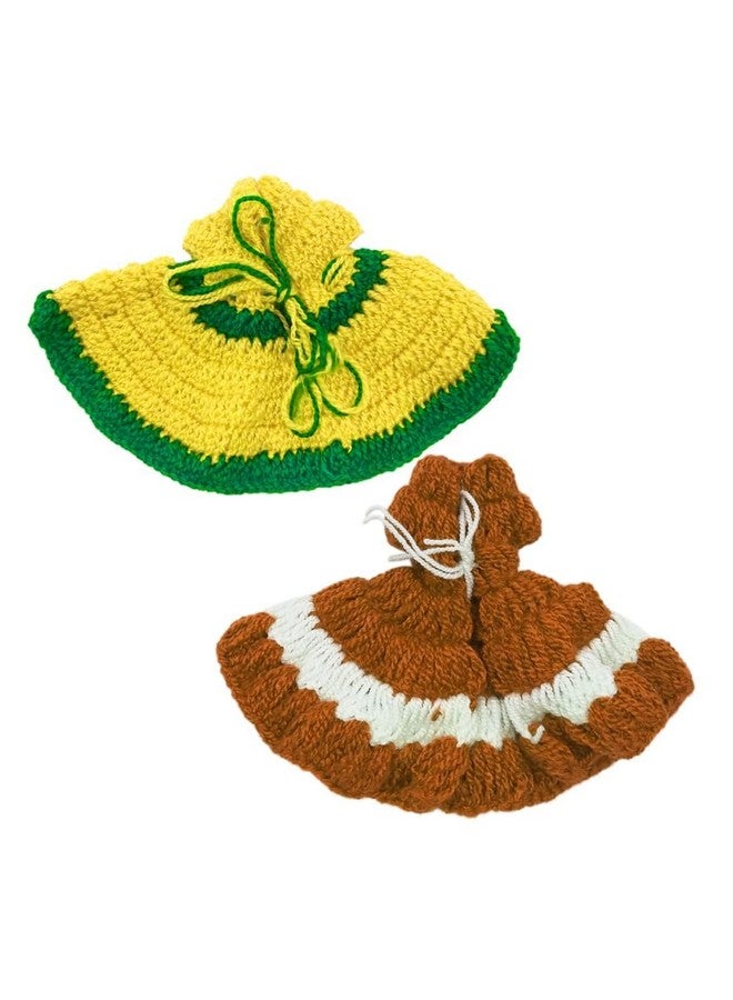 A & S Ventures Laddu Gopal Woolen Dress Size 0 Krishna Dress, Laddu Gopal Winter Dress Clothes Poshak Combo Set Mix Colour (Set of 9) - Image 4