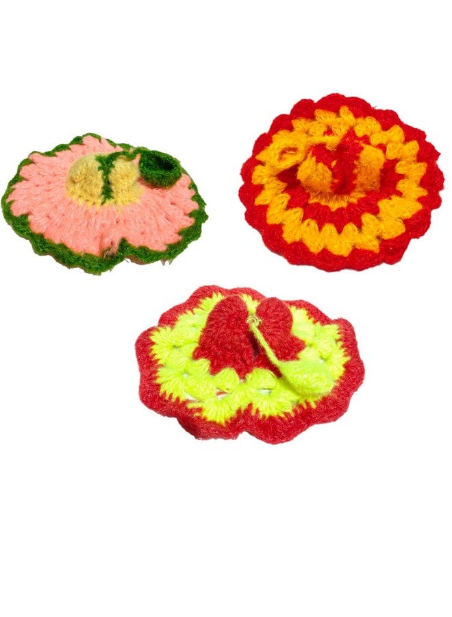 A & S Ventures Laddu Gopal Woolen Dress Size 0 Krishna Dress, Laddu Gopal Winter Dress Clothes Poshak Combo Set Mix Colour (Set of 9) - Image 2