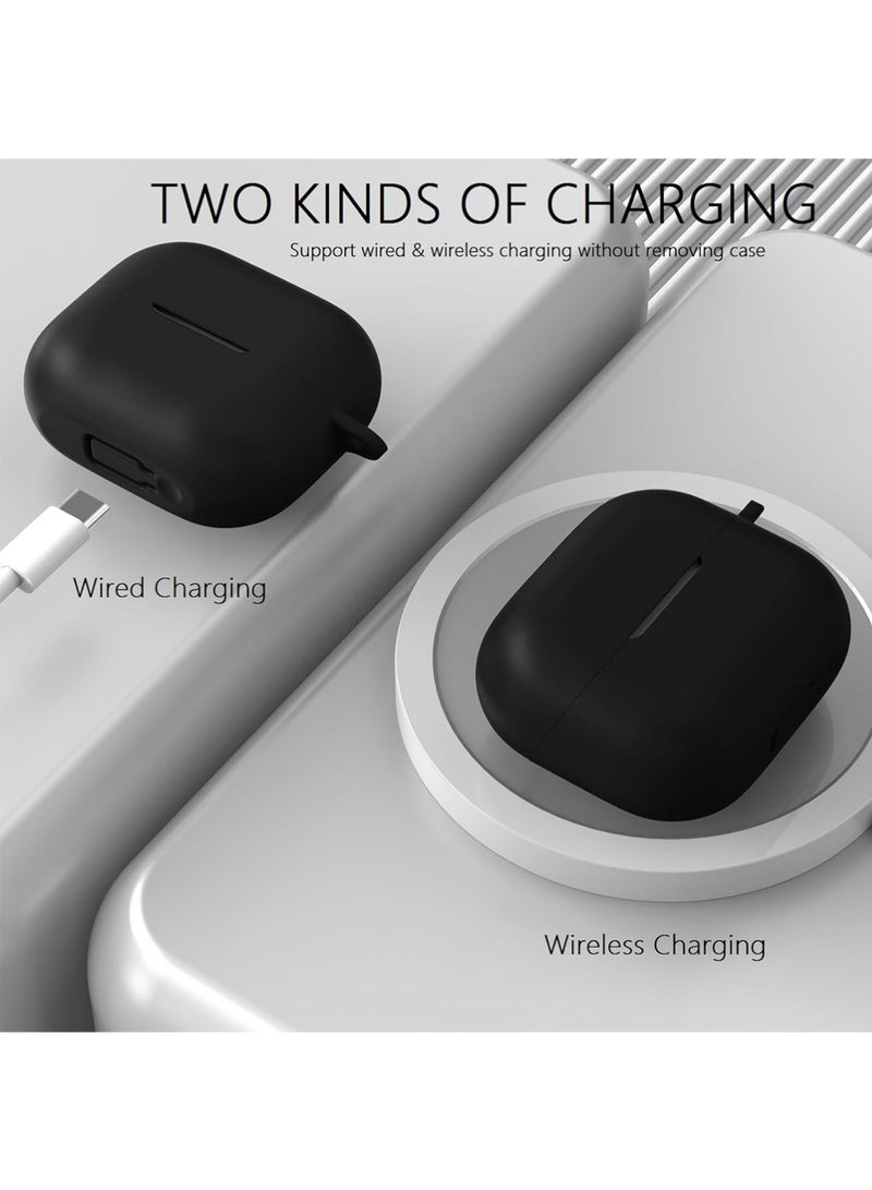 X-level for Samsung Galaxy Buds 3 Pro & Buds 3 Case Cover with Cleaner kit, Soft Silicone Protective Cover Skin with Keychain Men Women for Galaxy Buds 3/3 Pro 2024 Wireless Earbud Accessories,Black - Image 5