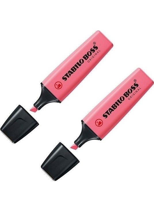 STABILO Boss Original Highlighter Pastel Rose Pink 2-Pack 