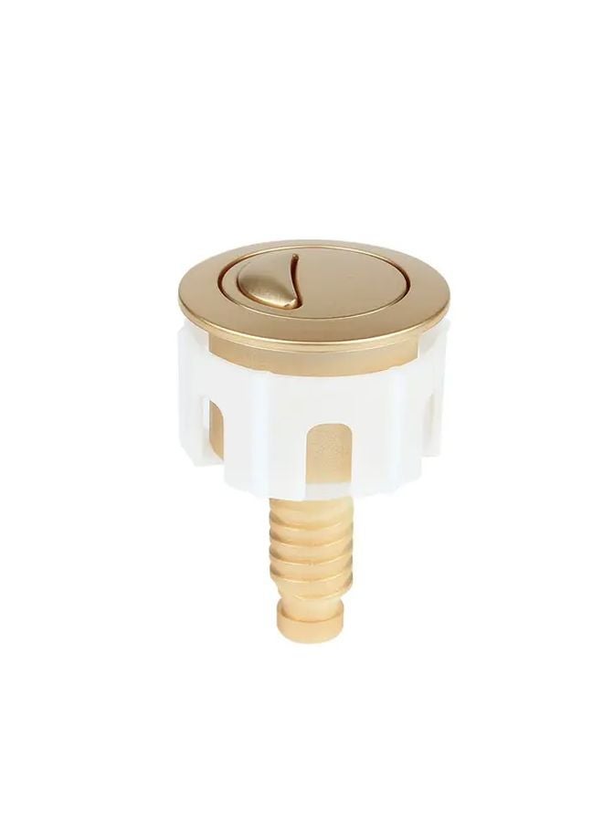 Golden Dual Flush Toilet Button Easy Install Wall Mounted Modern Bathroom - Image 1