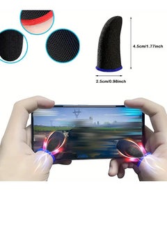 PAMEER 10 Pieces Gaming finger sleeves, Mobile Game Controller Finger Sleeve Sets, Anti-Sweat Breathable Touchscreen Finger Sleeve For PUBG Mobile Legends Knives Out mobile gaming applications  - Image 3