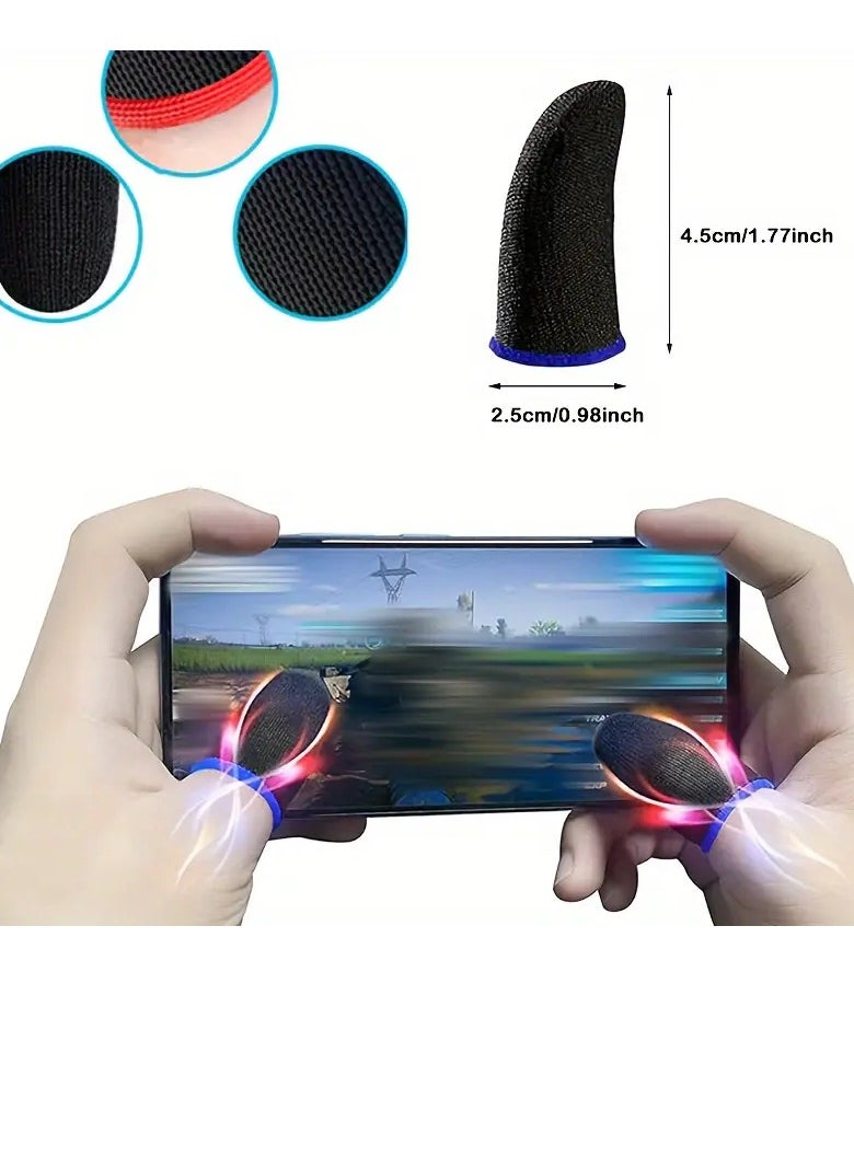 PAMEER 10 Pieces Gaming finger sleeves, Mobile Game Controller Finger Sleeve Sets, Anti-Sweat Breathable Touchscreen Finger Sleeve For PUBG Mobile Legends Knives Out mobile gaming applications  - Image 3
