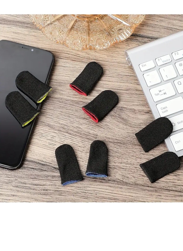 PAMEER 10 Pieces Gaming finger sleeves, Mobile Game Controller Finger Sleeve Sets, Anti-Sweat Breathable Touchscreen Finger Sleeve For PUBG Mobile Legends Knives Out mobile gaming applications  - Image 4
