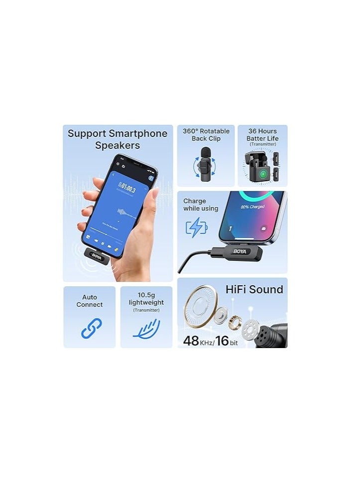BOYA - BY-V3  Dual-Channel 2.4G Wireless mic Kit For IOS + Charhing Case - Image 1