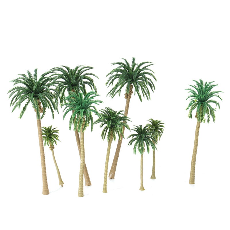 Plastic Model Trees: 1 Set High Simulation Plastic Material - Realistic Greenery Enhancement Miniature Landscape Scenery for Architectural Model Building, Train Track Scenes and Home Desk Decoration - Image 1