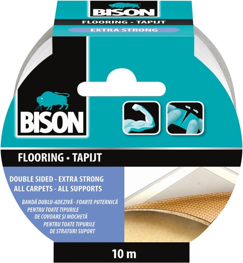 Bison Extra Strong Double-Sided Tape for Carpets and Flooring - Image 1
