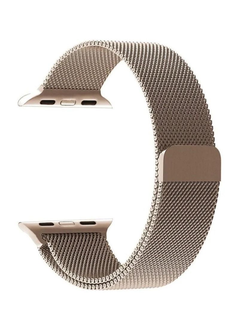 Generic - Apple Watch Band , Milanese Apple Watch Strap for Apple Watch Series 5/6/7 42/44/45mm Gold - Image 1