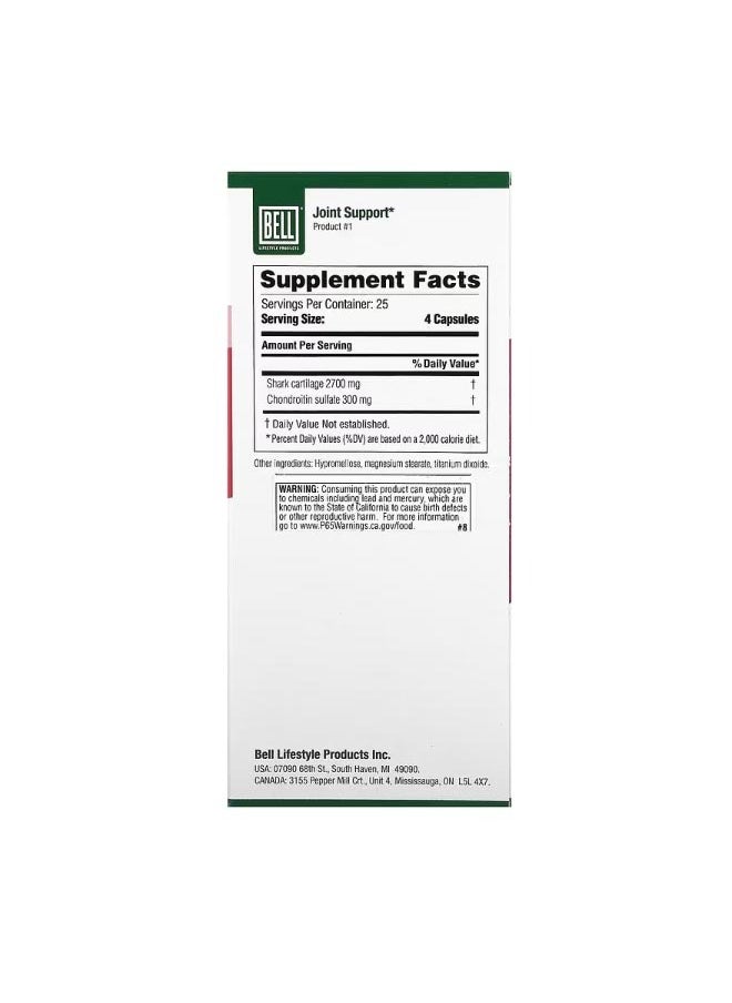 Bell Lifestyle Joint Support 100 Veggie Capsules  - Image 2
