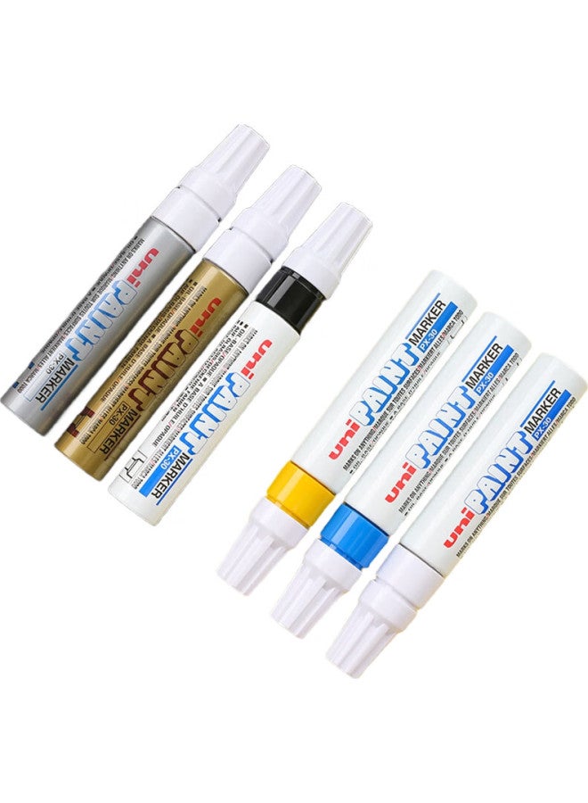 Uni Mitsubishi Paint Marker Px-30 Wide Chalk Marker Non-Shedding Angled Tip Thick Oil-Based Pen (Suitable For Car Touch-Up Painting) 4.0-8.5Mm Red Single Pack - Image 3